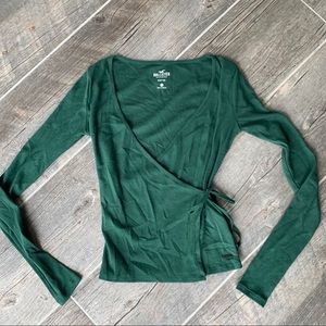XXS Green Longsleeve wrap Hollister T